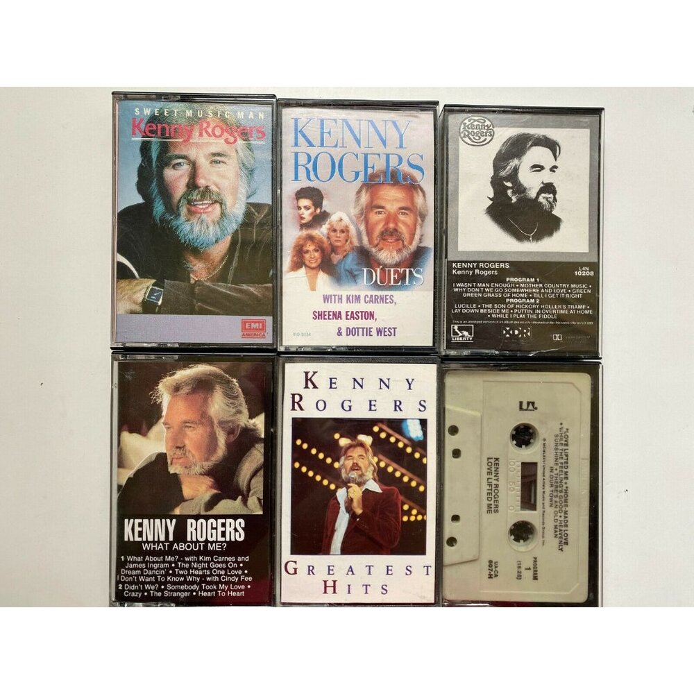 Lot of 6 Kenny Rogers Cassette Tapes